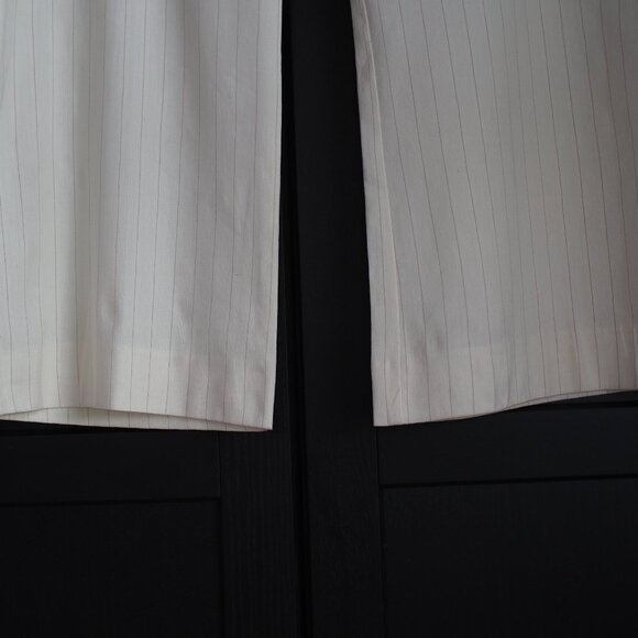 Le Château | NWT Italian Linen Blend Pinstripe Trousers - Picture 4 of 7